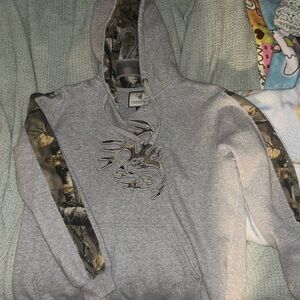 Legendary Whitetails Gray and Camo Men's Hoodie